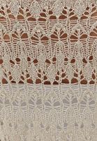 Bayan Krem Ajurlu Örme Triko