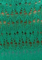 Bayan Yeşil Ajurlu Örme Triko