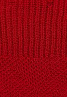 Bayan Kırmızı Triko Crop Atlet