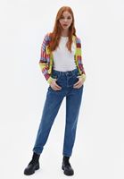 Bayan Çok Renkli Loose-Fit Düğmeli Hırka