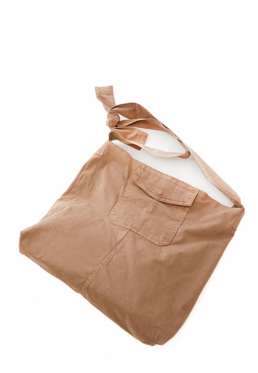 Kahverengi Çift Taraflı Kullanılabilen Çanta