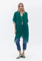 Bayan Yeşil Midi Boy Basic Kimono