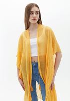 Bayan Sarı Midi Boy Basic Kimono