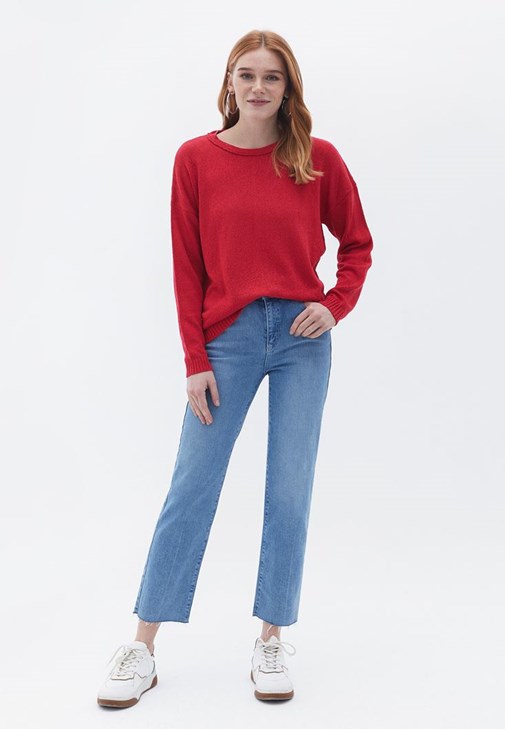 Loose-Fit Kazak ve Pantolon Kombini