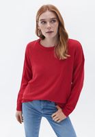 Bayan Pembe Loose-Fit Triko Kazak