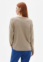 Bayan Bej Loose-Fit Triko Kazak