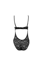 Bayan Siyah Dantelli Bodysuit