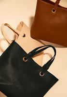 Bayan Siyah Askılı Tote Çanta