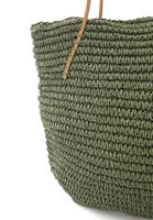 Bayan Yeşil Askılı Hasır Çanta 