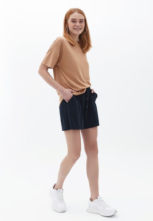 Siyah Yüksek Bel Mini Şort ( MODAL )