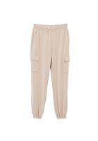 Bayan Bej Yumuşak Dokulu Jogger Pantolon ( MODAL )