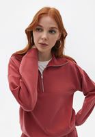 Bayan Pembe Loose-Fit Sweatshirt ( MODAL )