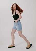 Bayan Mavi Pamuklu Denim Şort