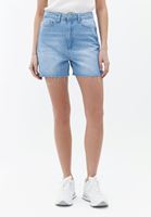 Bayan Mavi Pamuklu Denim Şort
