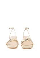 Bayan Altın Bant Detaylı Topuklu Ayakkabı