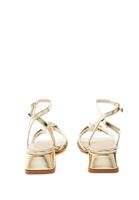 Bayan Altın Bant Detaylı Topuklu Ayakkabı