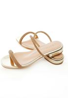 Bayan Altın Bant Detaylı Sandalet