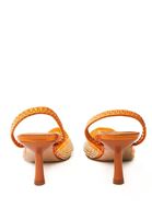 Bayan Turuncu Taş Detaylı Topuklu Ayakkabı