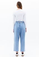 Bayan Mavi Standart Beden Baggy-Fit Pantolon