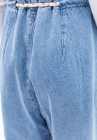 Bayan Mavi Standart Beden Baggy-Fit Pantolon