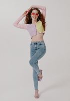 Bayan Mavi Ultra Yüksek Bel Skinny Pantolon
