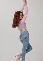 Bayan Mavi Ultra Yüksek Bel Skinny Pantolon