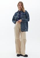 Bayan Mavi Oversize Denim Ceket