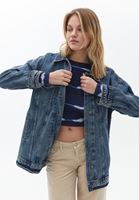 Bayan Mavi Oversize Denim Ceket