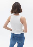 Bayan Krem Halter Yaka Crop Atlet 