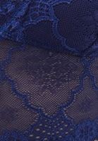 Bayan Mavi Yaka Detaylı Dantel Bralet