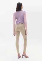 Bayan Bej Yüksek Bel Skinny-Fit Pantolon ( TENCEL™ )