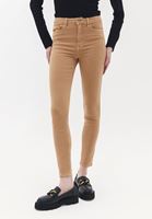 Bayan Bej Yüksek Bel Skinny-Fit Pantolon ( TENCEL™ )