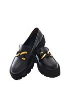 Bayan Siyah Vegan Deri Loafer Ayakkabı