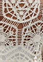 Bayan Beyaz Ajurlu Kimono