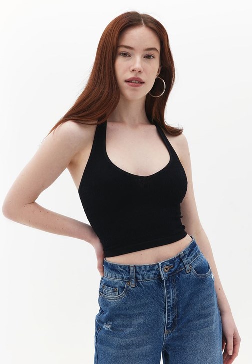 Seamless Crop Top ve Pantolon Kombini 