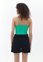Bayan Yeşil Dikişsiz Crop Top