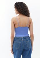 Bayan Lila Dikişsiz Crop Top