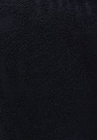 Bayan Siyah Bot Yaka Loose-Fit Kazak