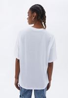 Bayan Beyaz Pamuklu Oversize Tişört