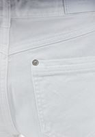 Bayan Beyaz Pamuklu Yüksek Bel Denim Şort