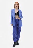 Bayan Lila Orta Bel Jogger Pantolon