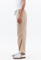 Bayan Bej Orta Bel Jogger Pantolon