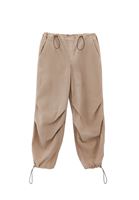 Bayan Bej Orta Bel Jogger Pantolon