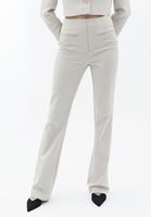Bayan Bej Ultra Yüksek Bel Bootcut Pantolon 