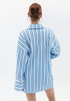 Bayan Çok Renkli Pamuklu Oversize Gömlek