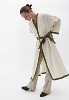 Bayan Krem Kemerli Loose-Fit Kimono