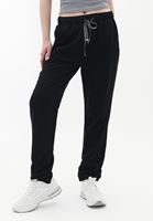 Women Black High Rise Carrot Fit Pants