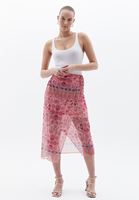 Bayan Çok Renkli Bağlama Detaylı Tül Etek