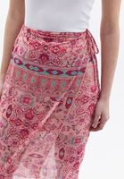 Bayan Çok Renkli Bağlama Detaylı Tül Etek