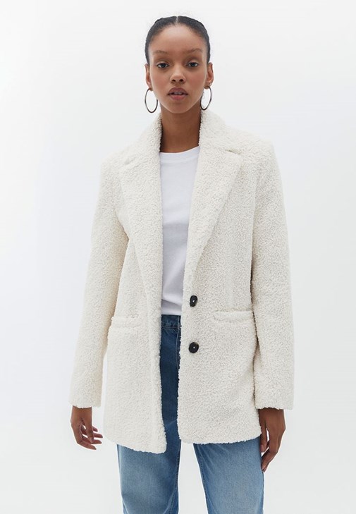 Bej Oversize Blazer Ceket